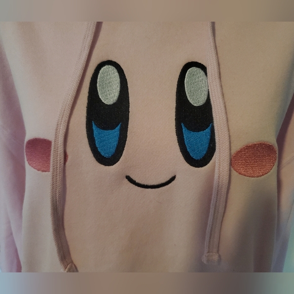 Pink Kirby Dream Land Character Hoodie with Star Wand Sleeve Detail - Picture 4 of 8